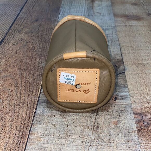 JON HART COOL IT KOOZIE INSULATED COLD DRINK HOLDER “CJV” Tan Leather Trim - Picture 10 of 13